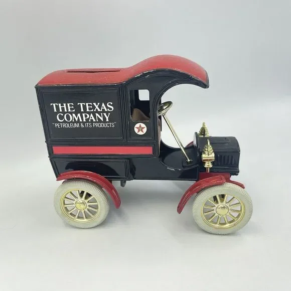 Vintage Texaco #1 Ertl 1905 Ford Model T Van Truck Bank The Texas Company - Picture 5 of 16